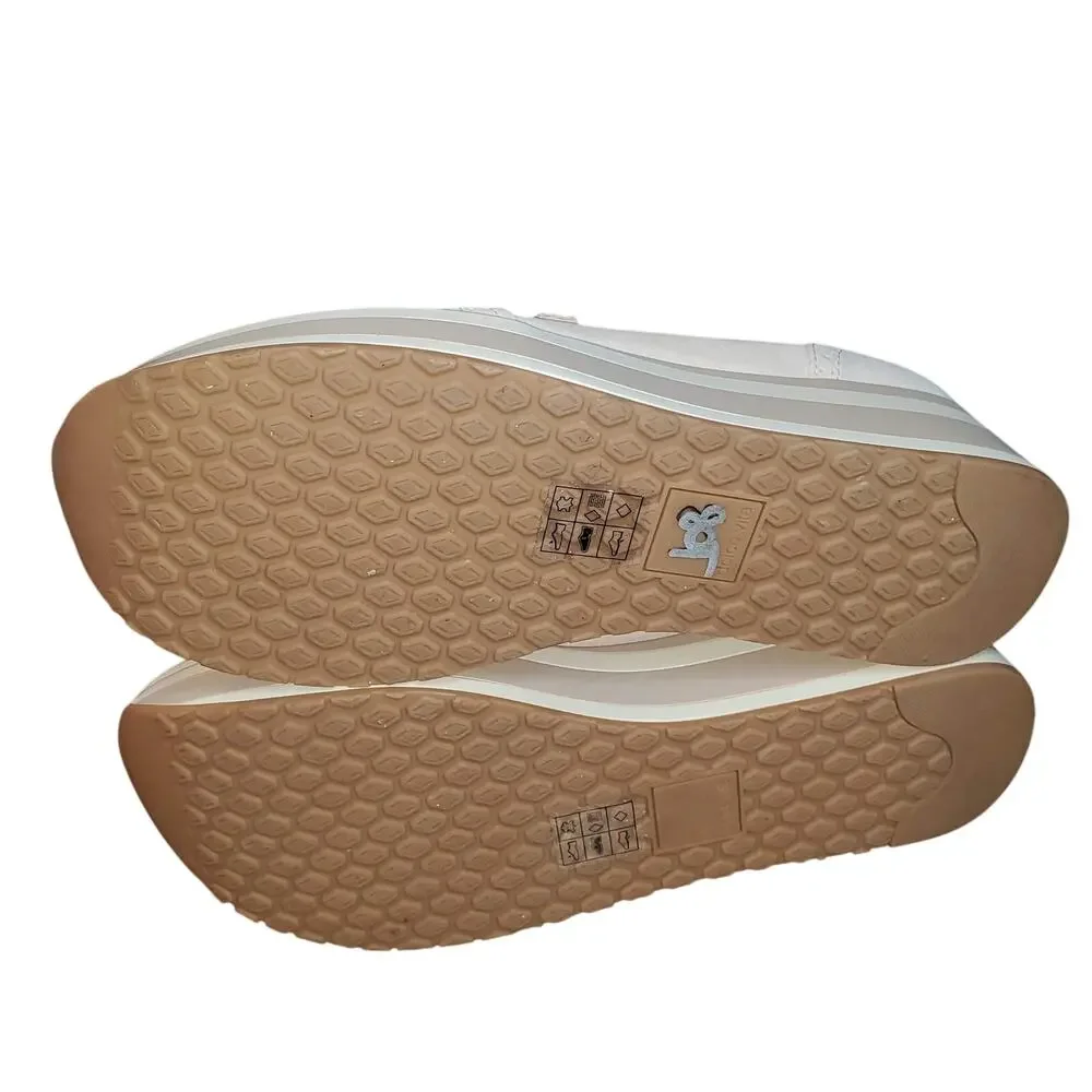 Dolce Vita Jhenee Platform Loafer Sneaker Beige Suede Leather Size 11 NEW READ